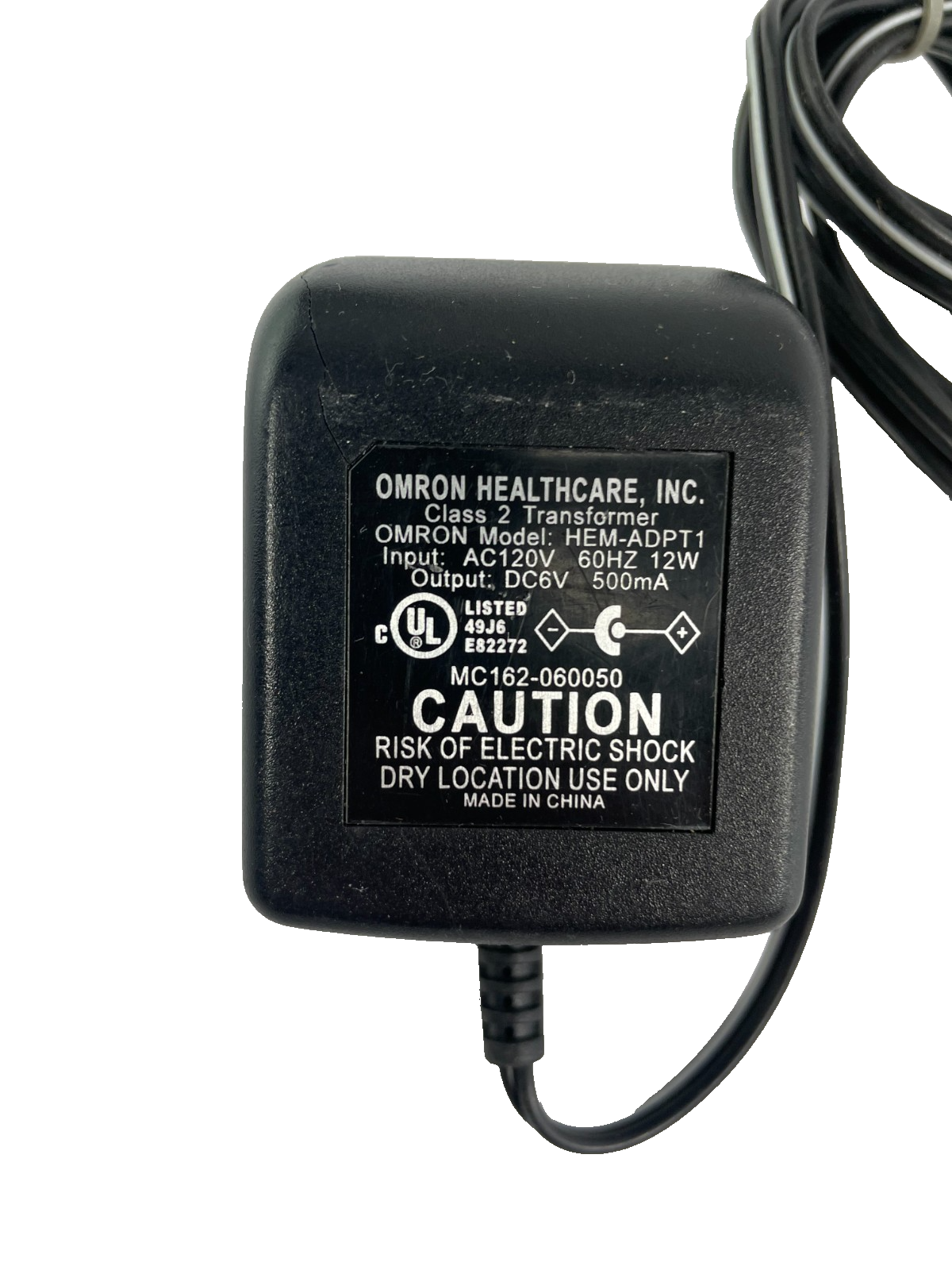 Geniune Omron Model HEM-ADPT1 Output 6V 0.500A AC Power Supply Adapter #A71
