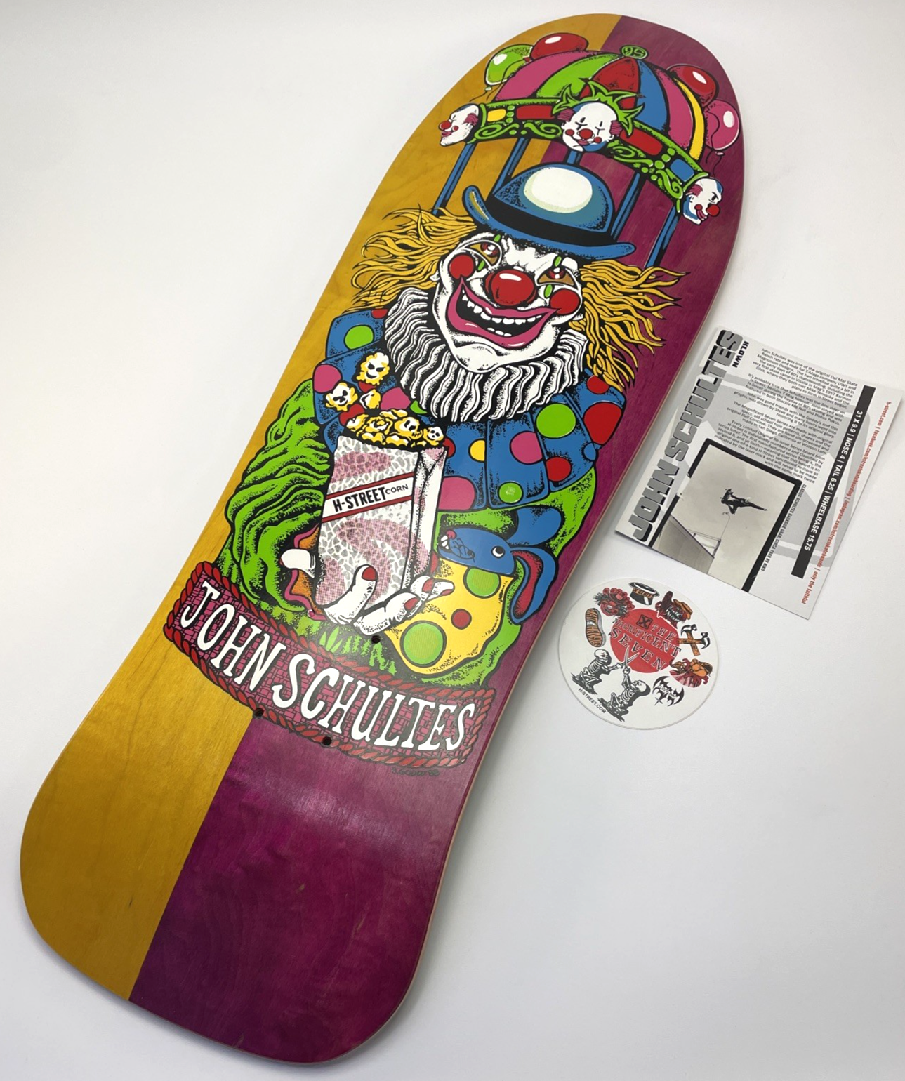 John Schultes A Series Clown H-Street Skateboard Deck Limited Edition #15 of 136