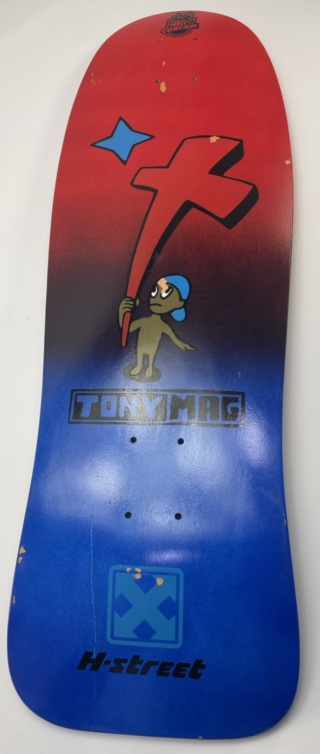 Tony Magnusson H Street Kid And Cross Reissue 1980s Wood Hell Concave Blue Red
