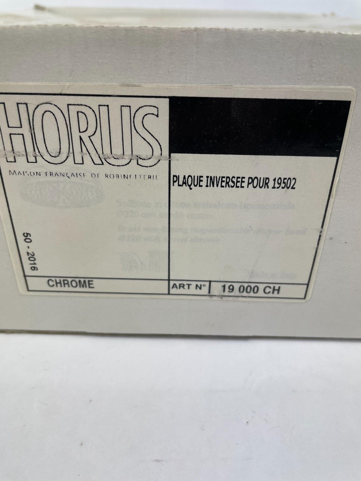 Horus 19502 polished chrome reversed diverter trim plate for concealed bathroom valve