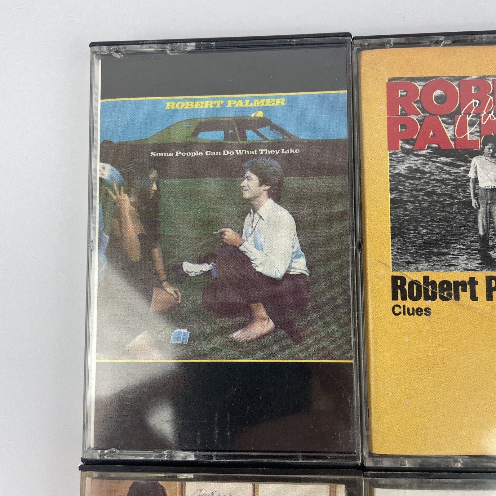 Lot Of 4 Robert Palmer Audio Cassette Tapes - CLUES - Pressure Drop - It's Alive