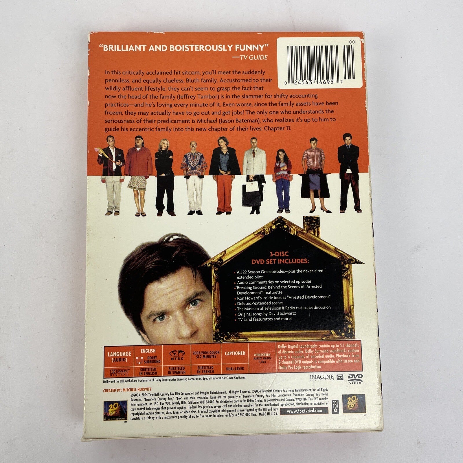Arrested Development: Season 1 ( DVD, 2009, 3-Disc Box Set ) Jason Bateman VGC