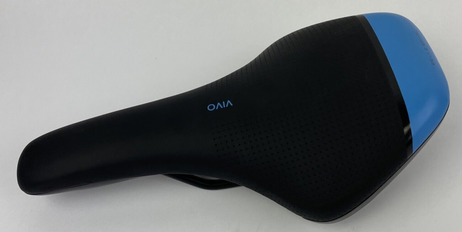 NWT Selle Royal VIVO bicycle seat black with blue accents 7mm rails 10.5 x 6 inches