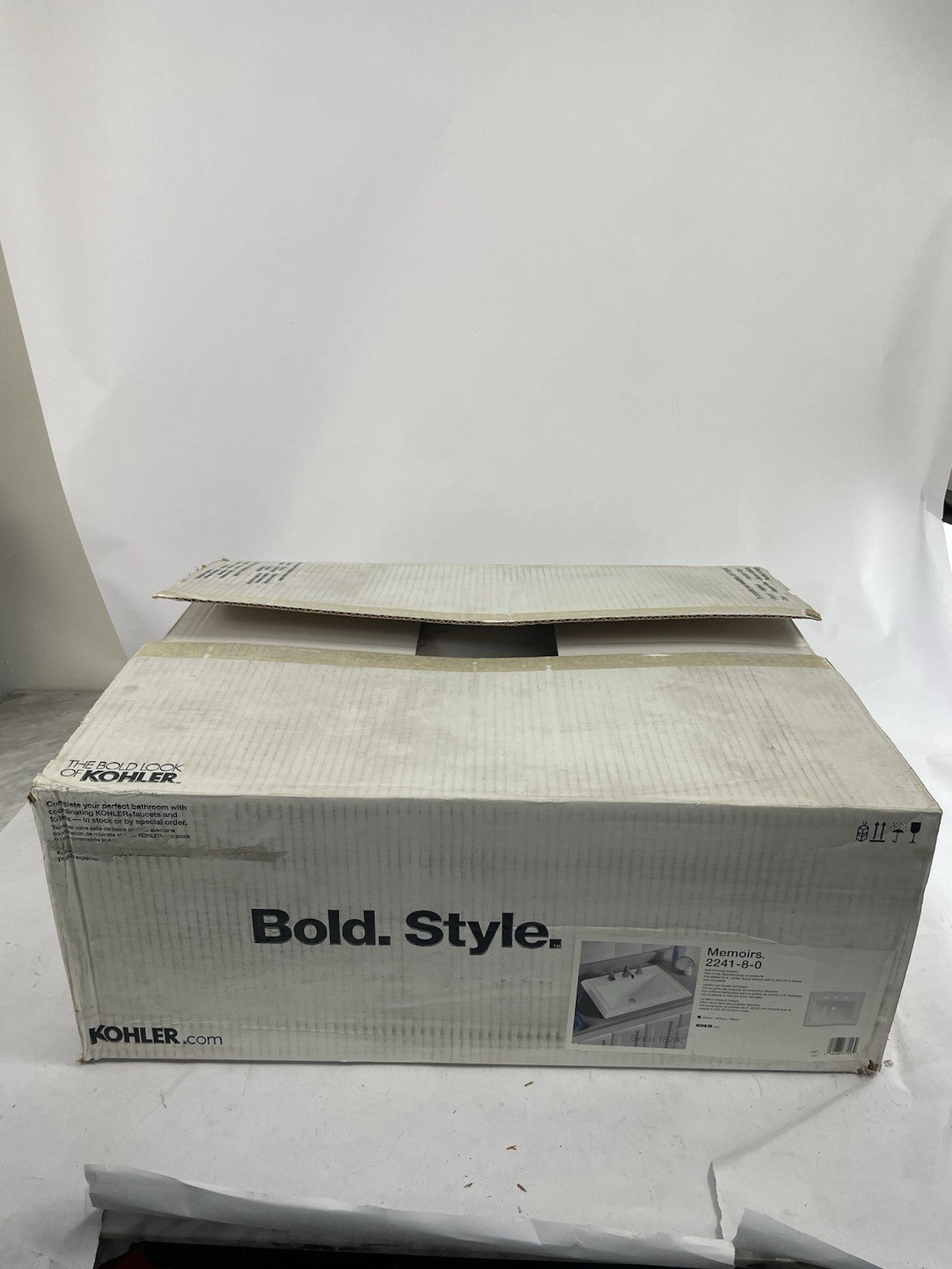 Kohler Memoirs white drop-in rectangular bathroom sink