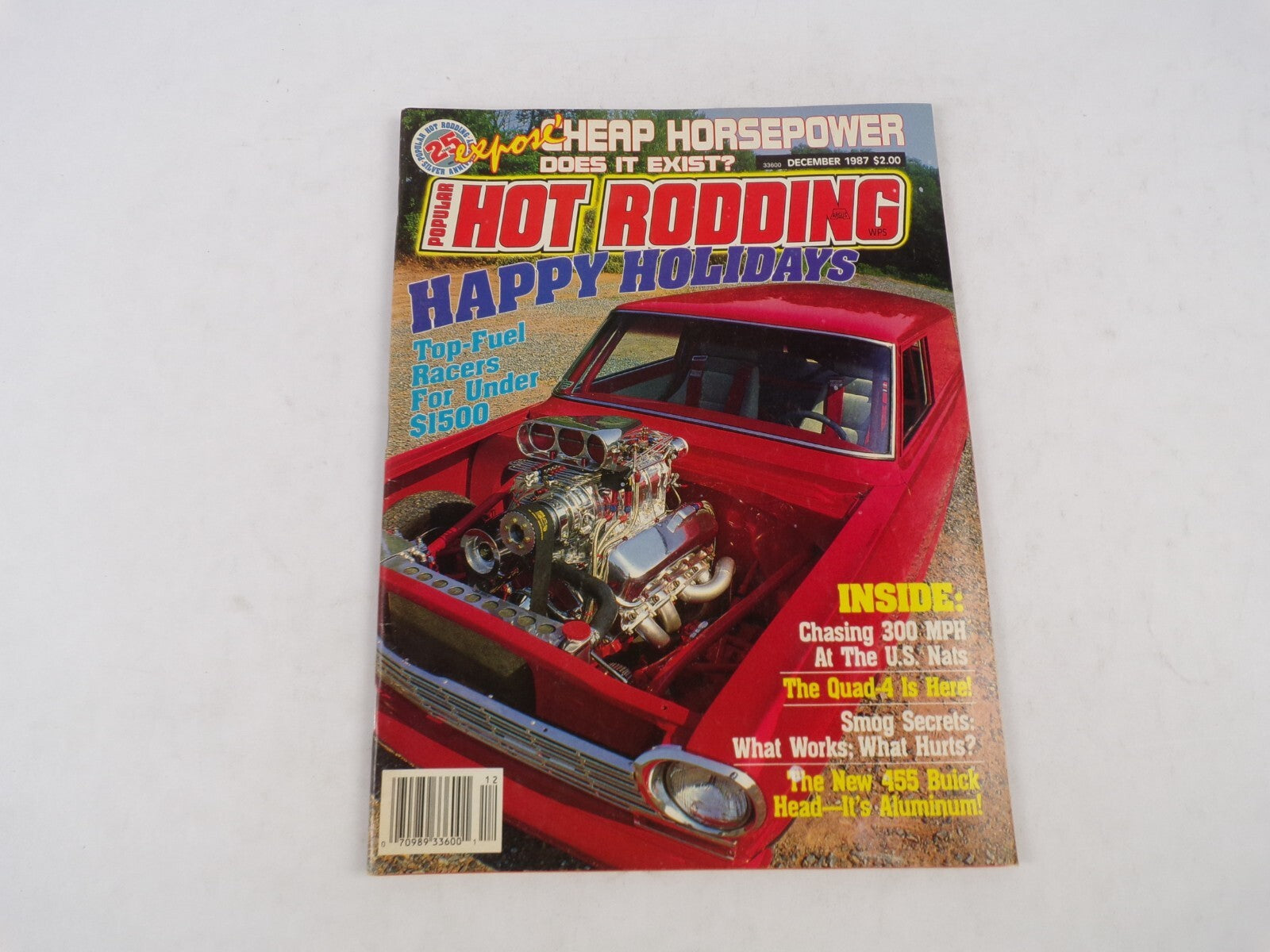 December 1987 Hot Rod Magazine Cheap Horsepower Happy Holidays Top-Fuel Racers F