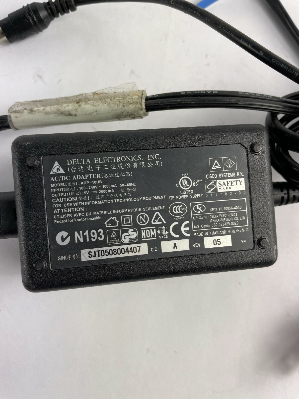 Genuine Delta ADP-10UB AC/DC Adapter Output 5 V 2 A Power Supply Adapter A86