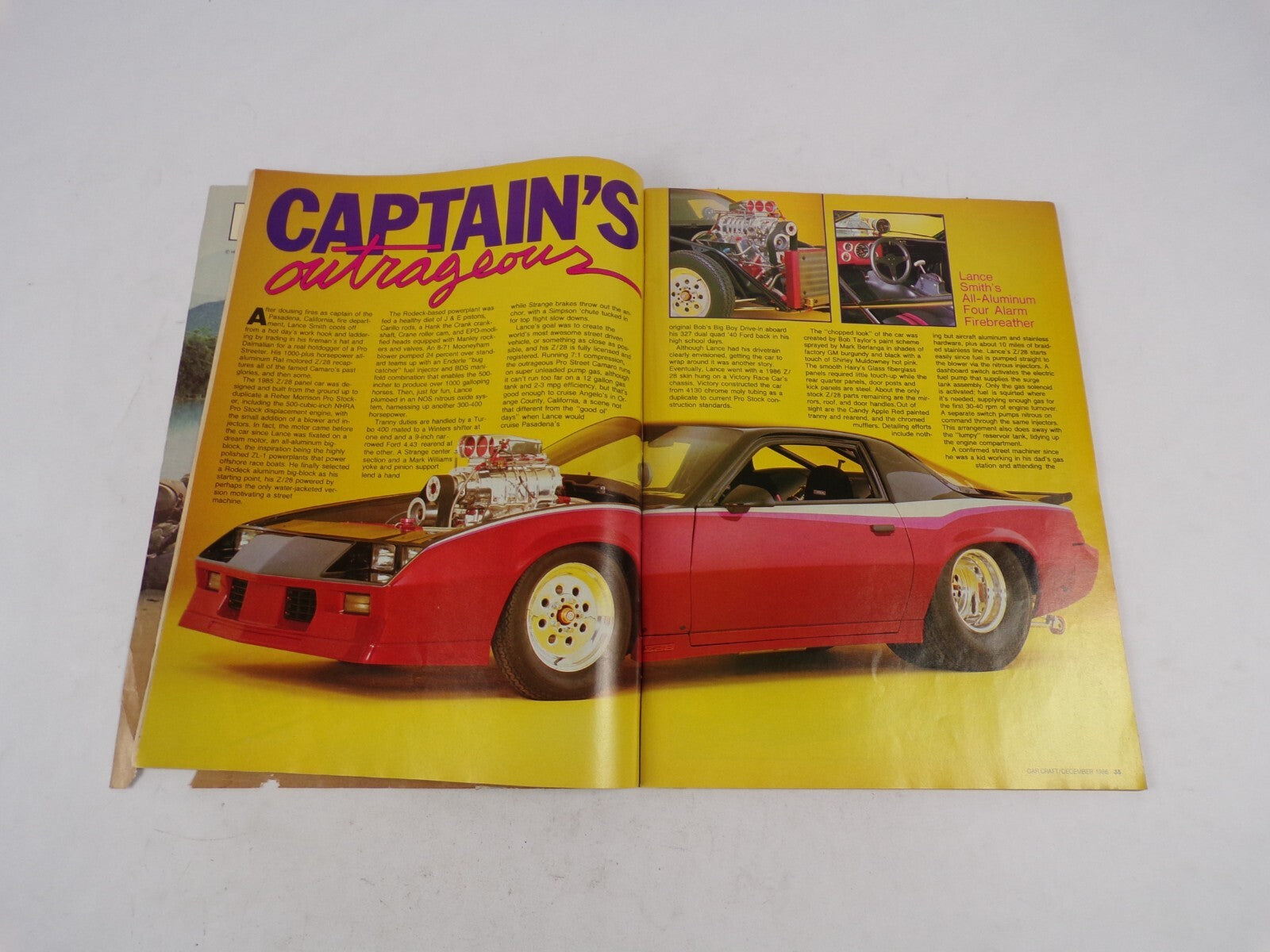 December 1986 Car Craft Oem Hi Po Parts Factory ZL -1'S Converter Cam Combos