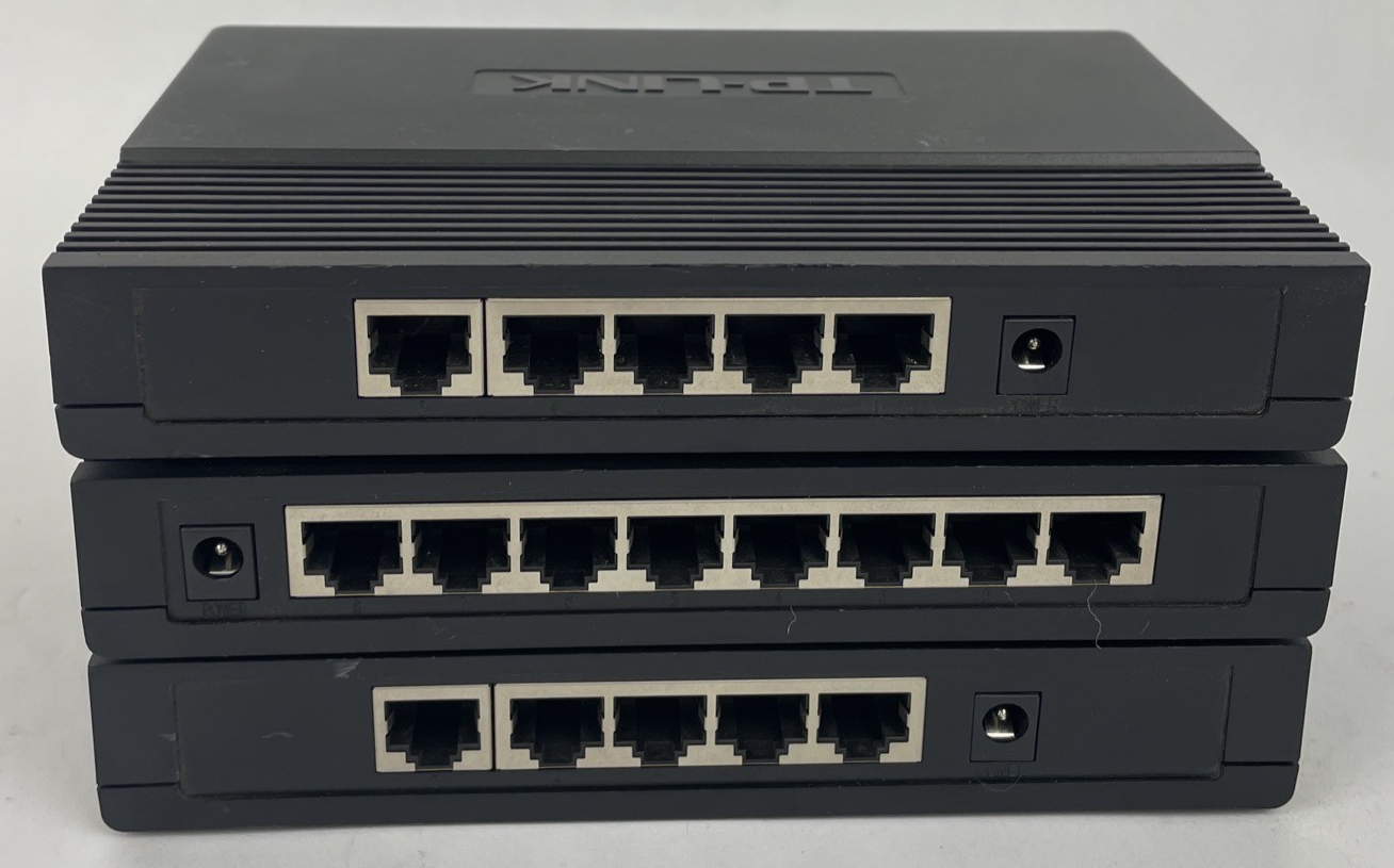 3 x TP-Link 5 & 8 Port Gigabit Network Desktop Switch TL-SG1008D TL-SG1005D