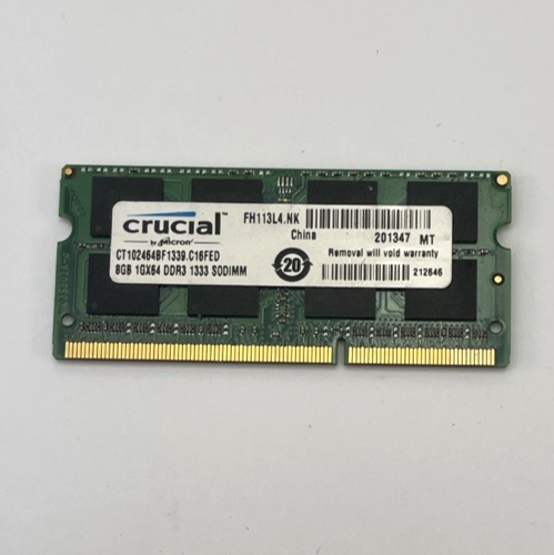 CRUCIAL 8GB 1GX64 DDR3 1333 SO-DIMM 204 MACBOOK PRO APPLE RAM