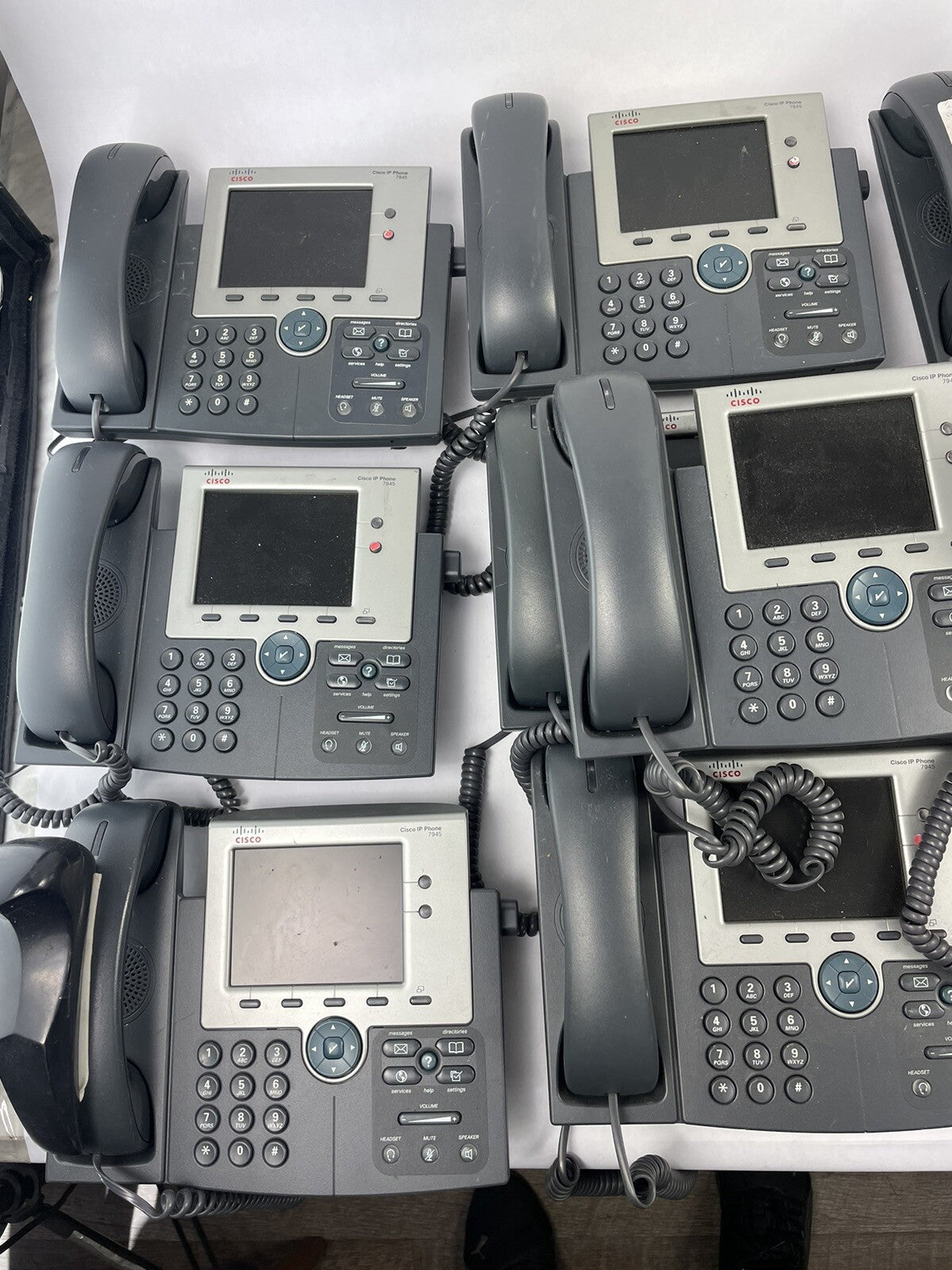 Lot of 15 Cisco CP-7945G 7945 Unified IP Phone Color LCD 5-Inch TFT Display VoIP