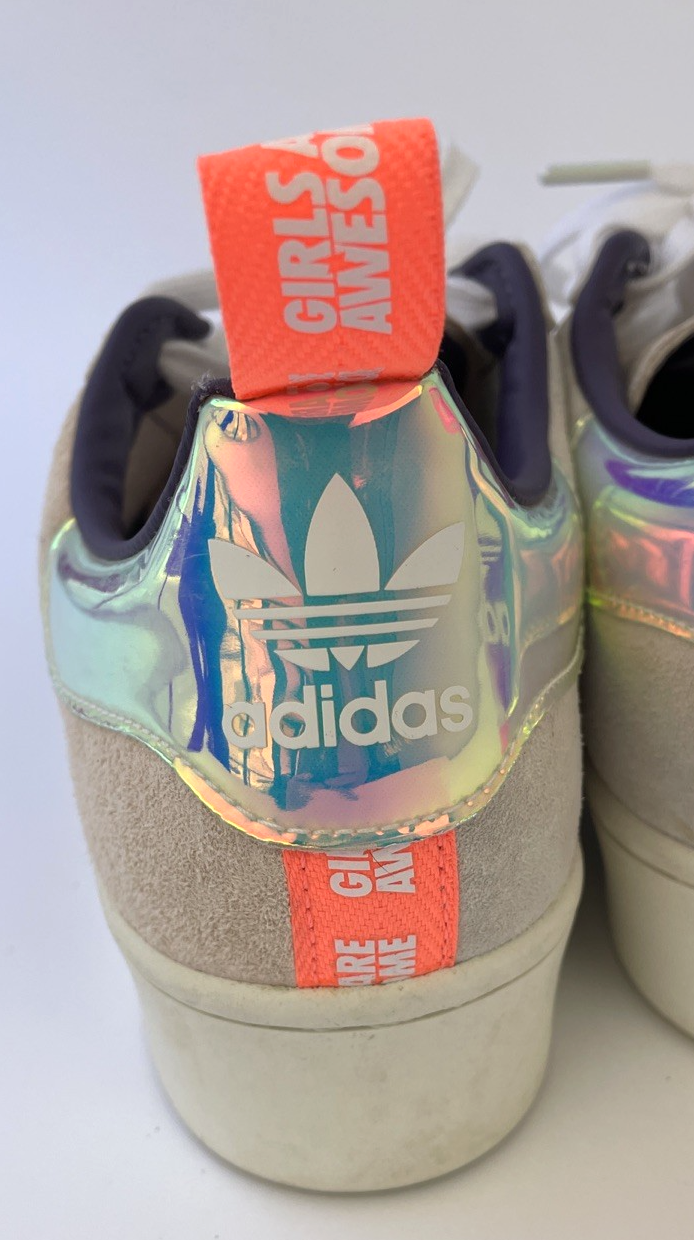 Adidas Girls Are Awesome Mens Size 7 Women's 9 Shell Toe Sneakers Shoes FW8084