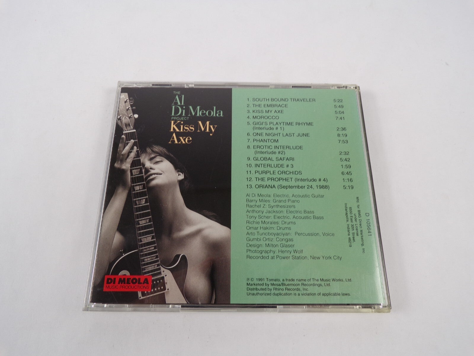 The A1 Di Meola Project Kiss My Axe South Bound Traveler The Embrace One CD#27