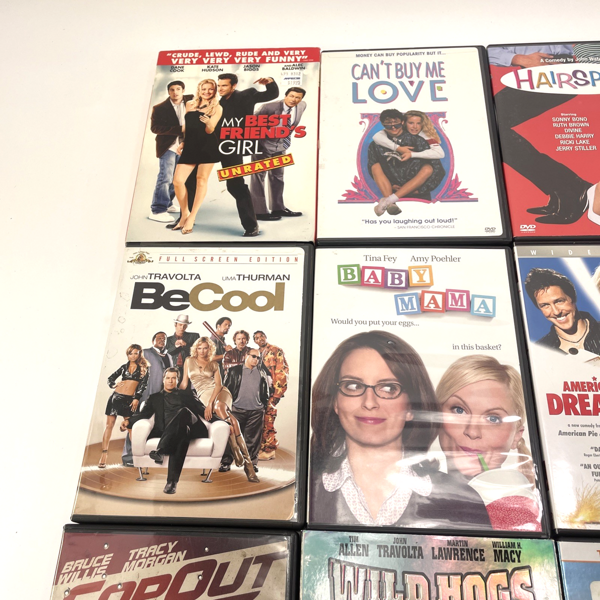 DVD Lot of 12 COMEDY Movies Couples Retreat, Copout, Hairspray BeCool Baby Mama