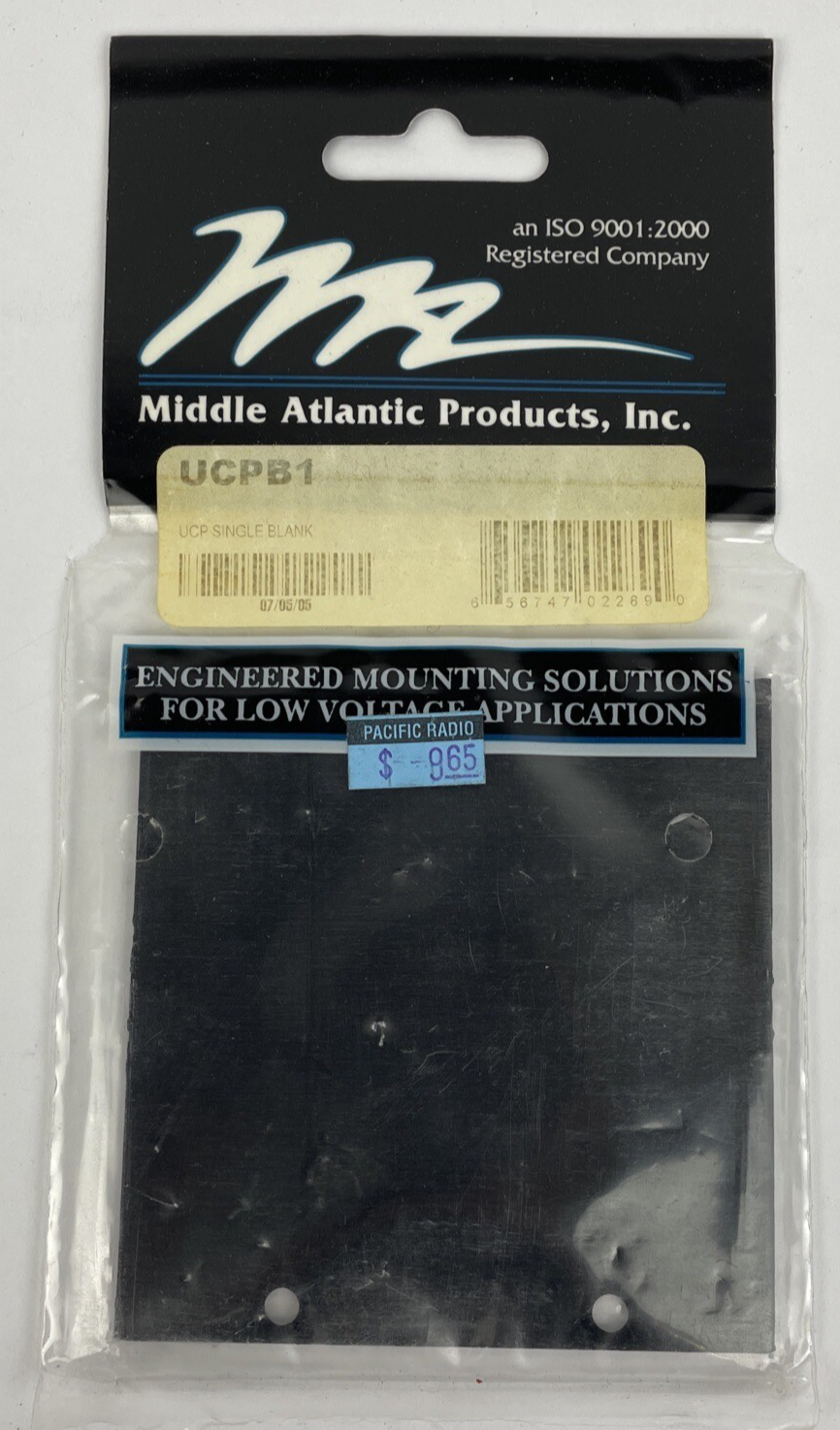 NOS Mid-Atlantic Middle AtlanticProducts UCP Single Blank Panel - UCPB1