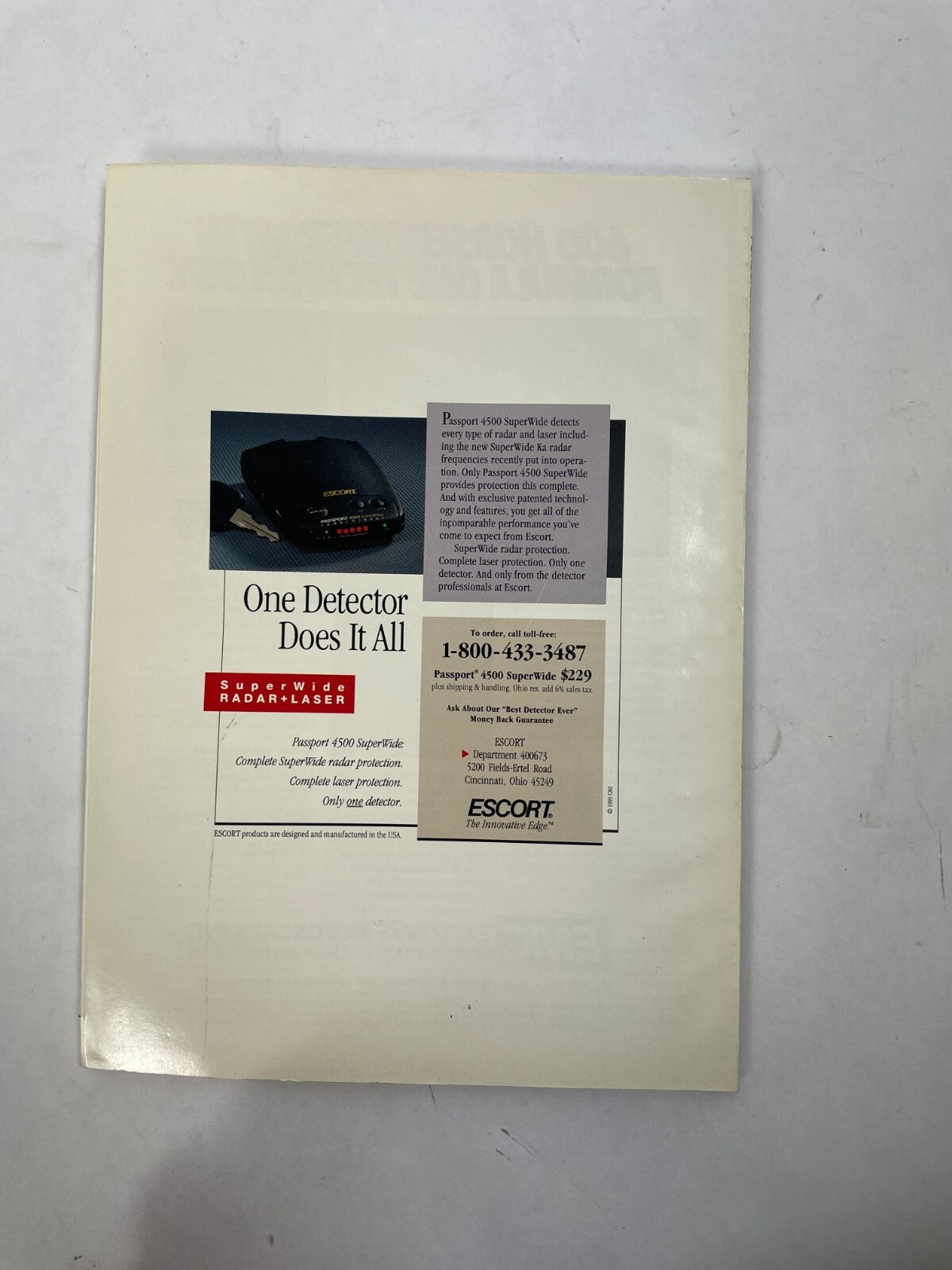 July 1993 Porsche Panorama Magazine Cross Drilled Brake Rotor Sets SRF Racing