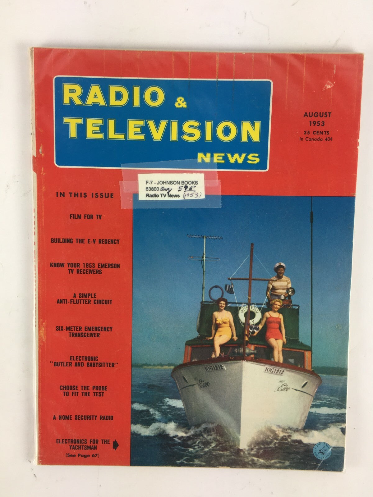 August 1953 Radio Television News Magazine Anti Flutter Circuit Babysitter
