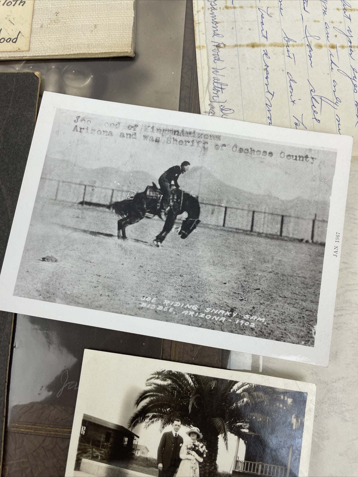 Antique Picture Album w/ tintypes B&W photos with Stories - LOOK