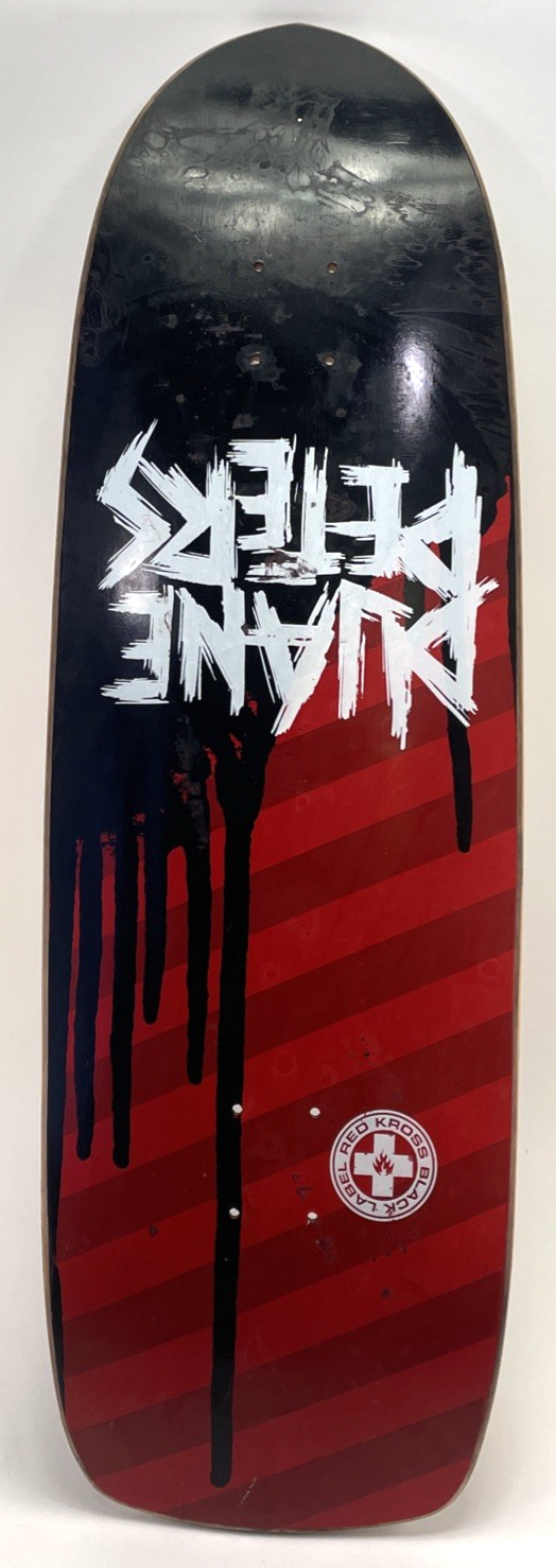 Vintage Black Label Skateboards RED KROSS Duane Peters Skateboard USA MADE NOS