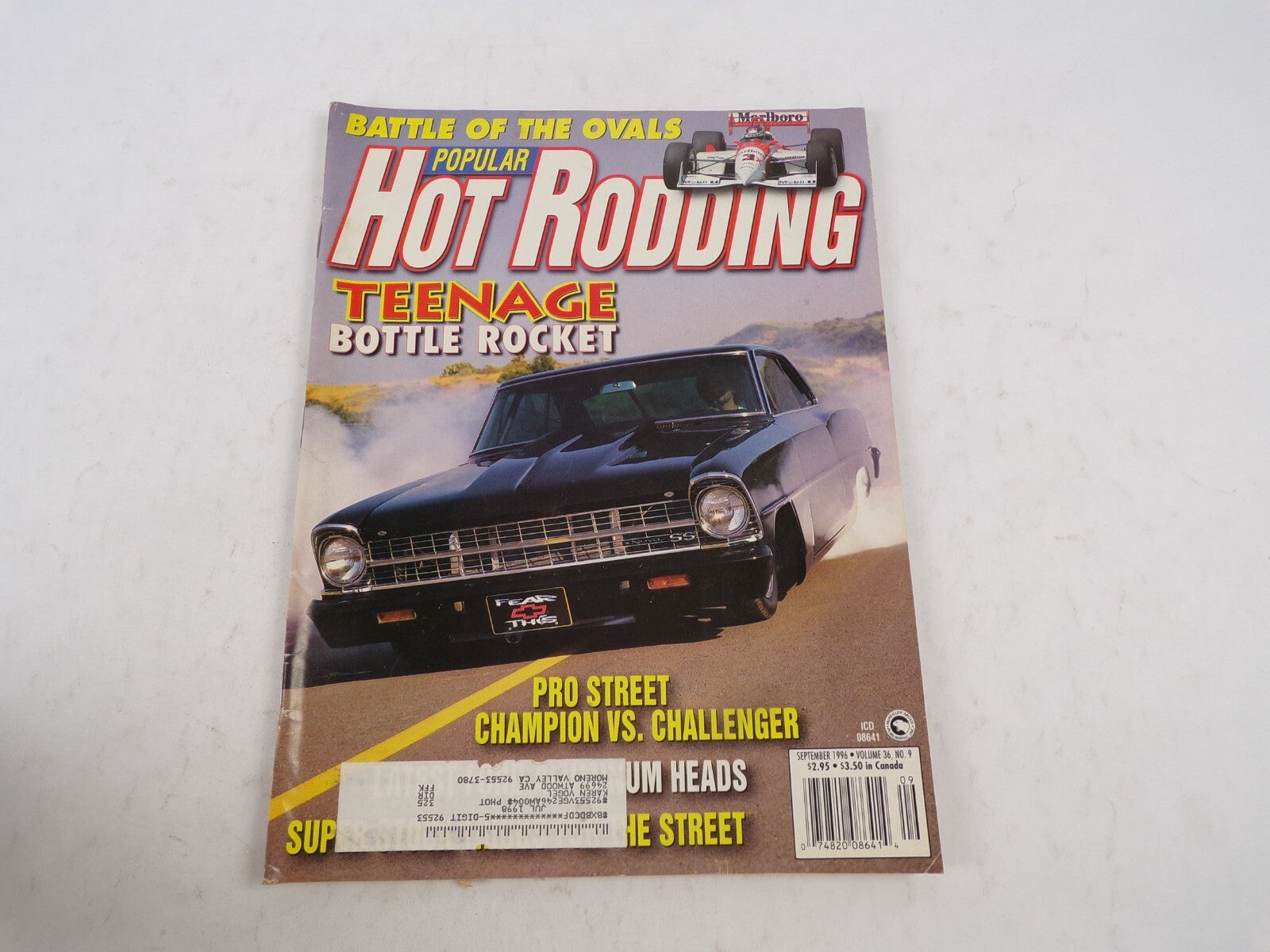 September 1996 Hot Rodding Magazine Battle Of The Ovals Teenage Bottle  Rocket