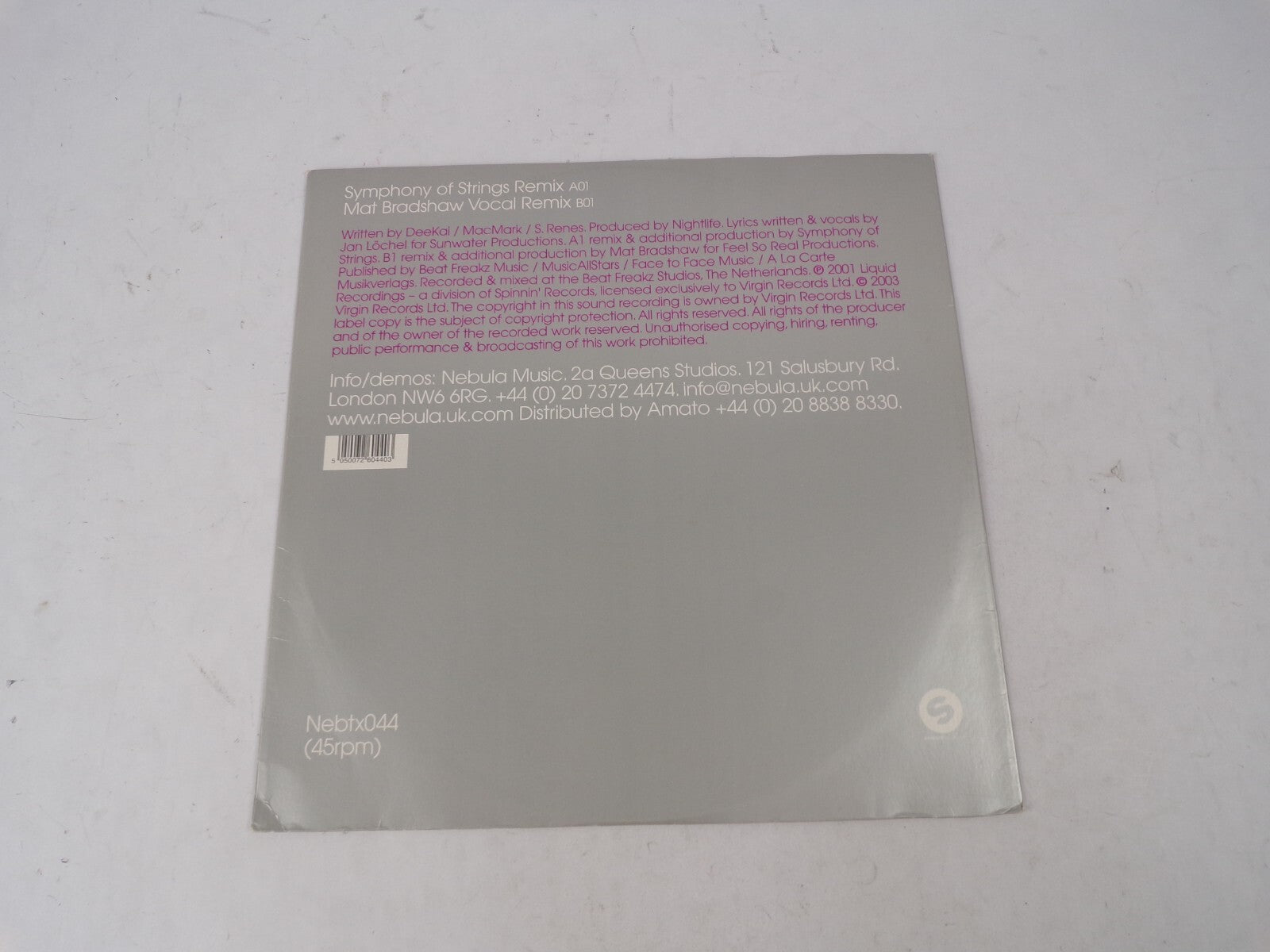 Nightlife Shining Star Symphony Of Strings Mat Bradshaw Vocal Remix Vinyl Record