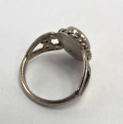Vintage Navajo Native American Mother of Pearl 925 Sterling Silver Ring Size 4.5