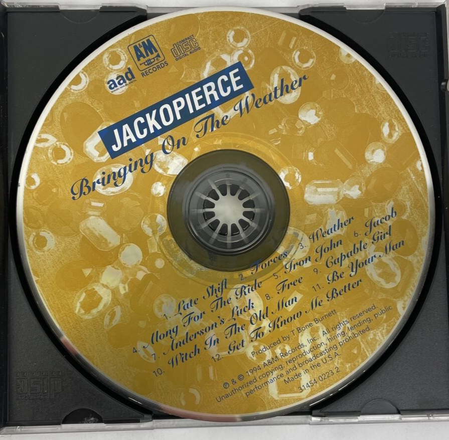 Bringing on the Weather by Jackopierce (Digital Audio CD, 1994, A&M (USA)  JK