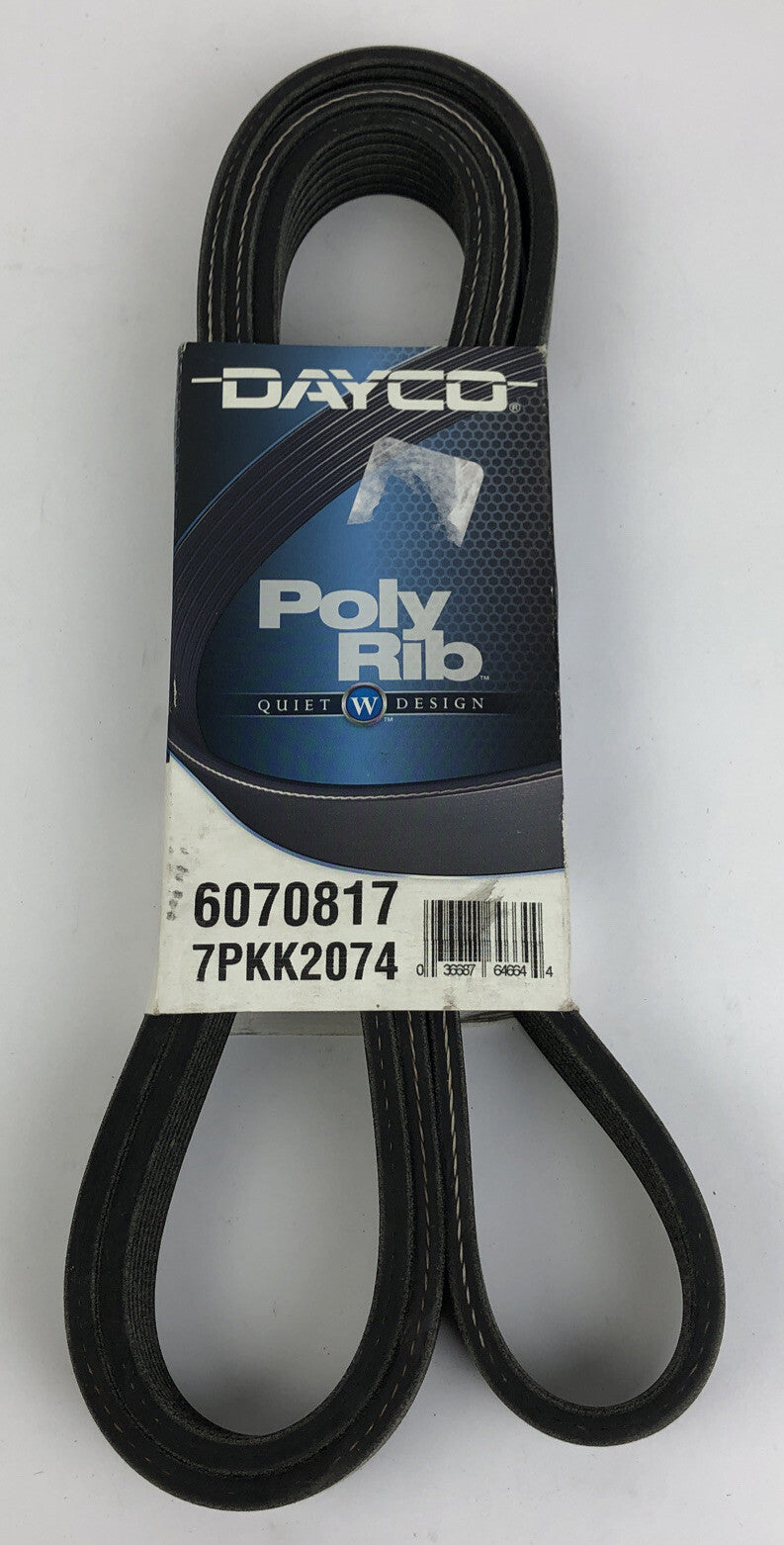 Dayco 6070817 serpentine belt 7PK2074 poly rib belt