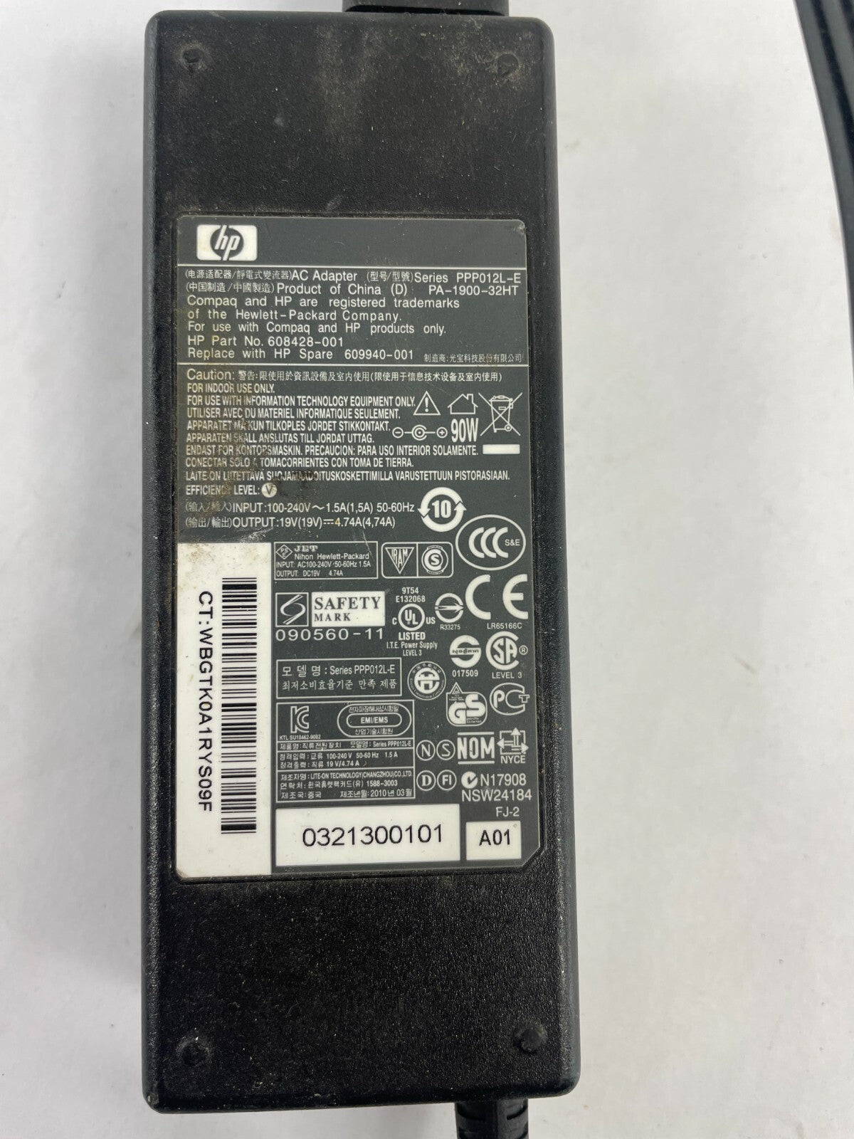 Geniune HP PA-190032HT Output 19V 4.74 A Power Supply Adapter B01