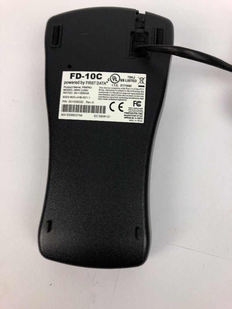 FD-10C Powered By First Data Pin Pad Card Reader Model 8002 USB - VGC LOOK