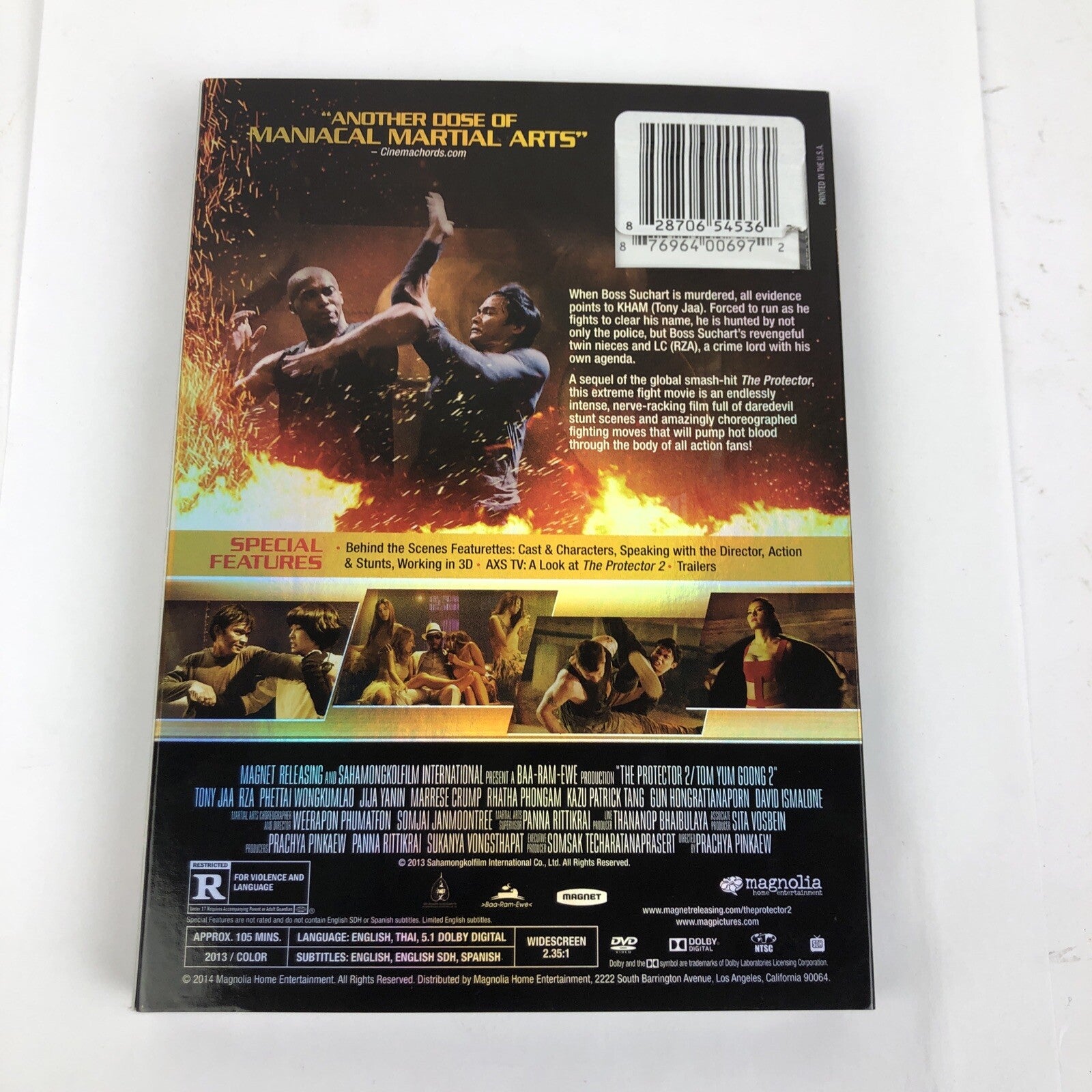The Protector 2 (DVD, Video 2013) NEW w Slipcover Tony Jaa RZA of Wu Tang Clan
