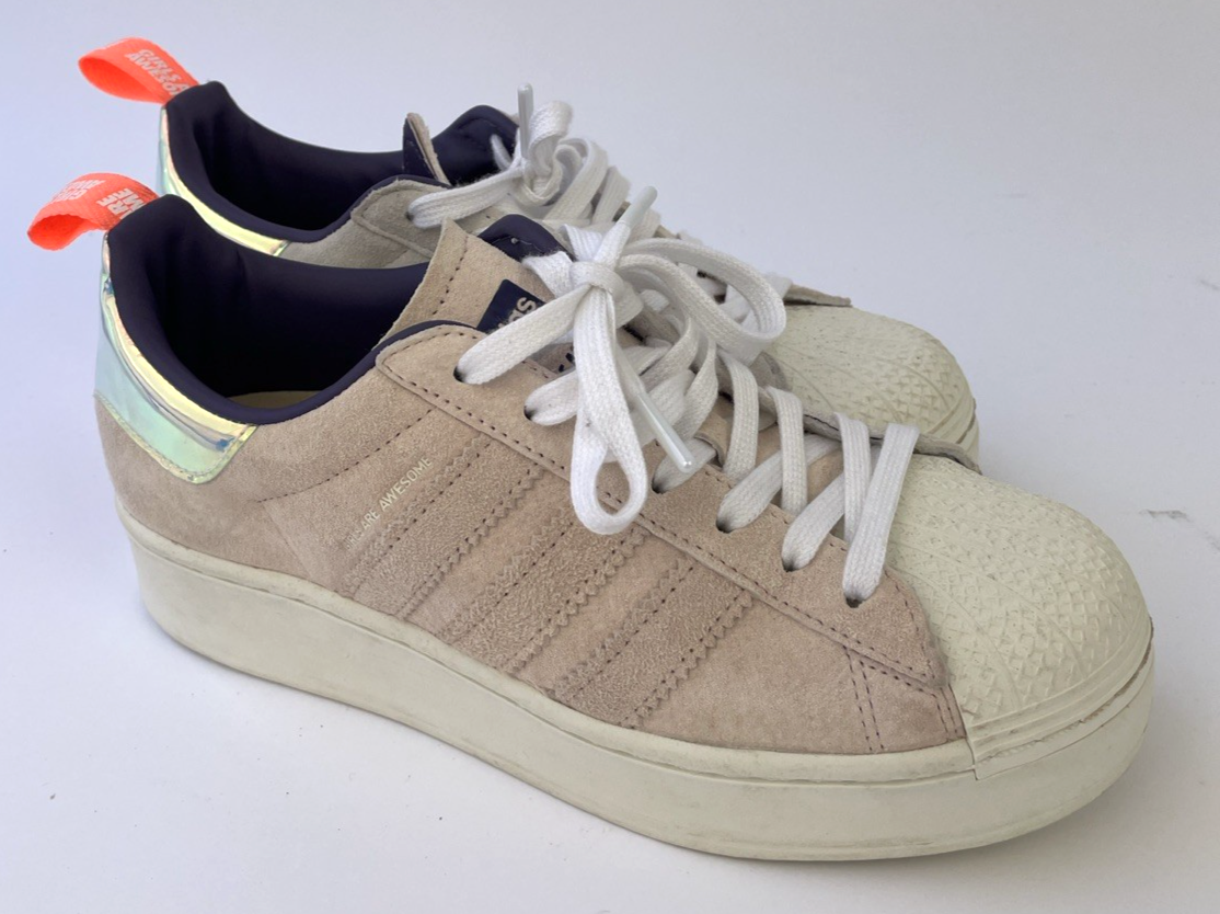 Adidas Girls Are Awesome Mens Size 7 Women's 9 Shell Toe Sneakers Shoes FW8084