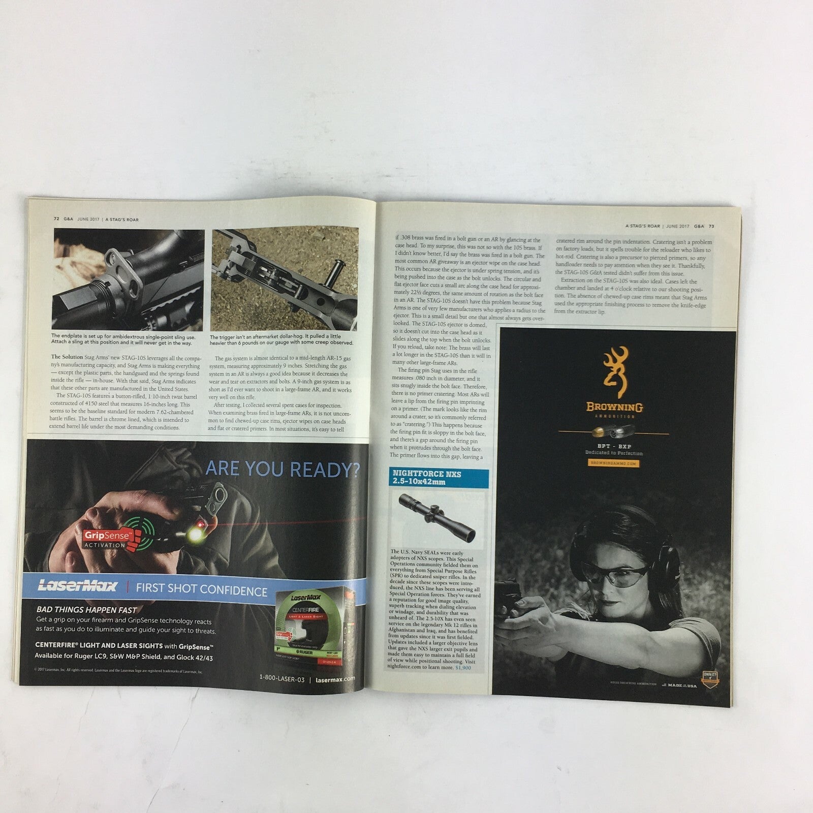June 2017 Guns & Ammo Magazine Stag ArmsFirst .308 Handle Recoil .450 BushMaster