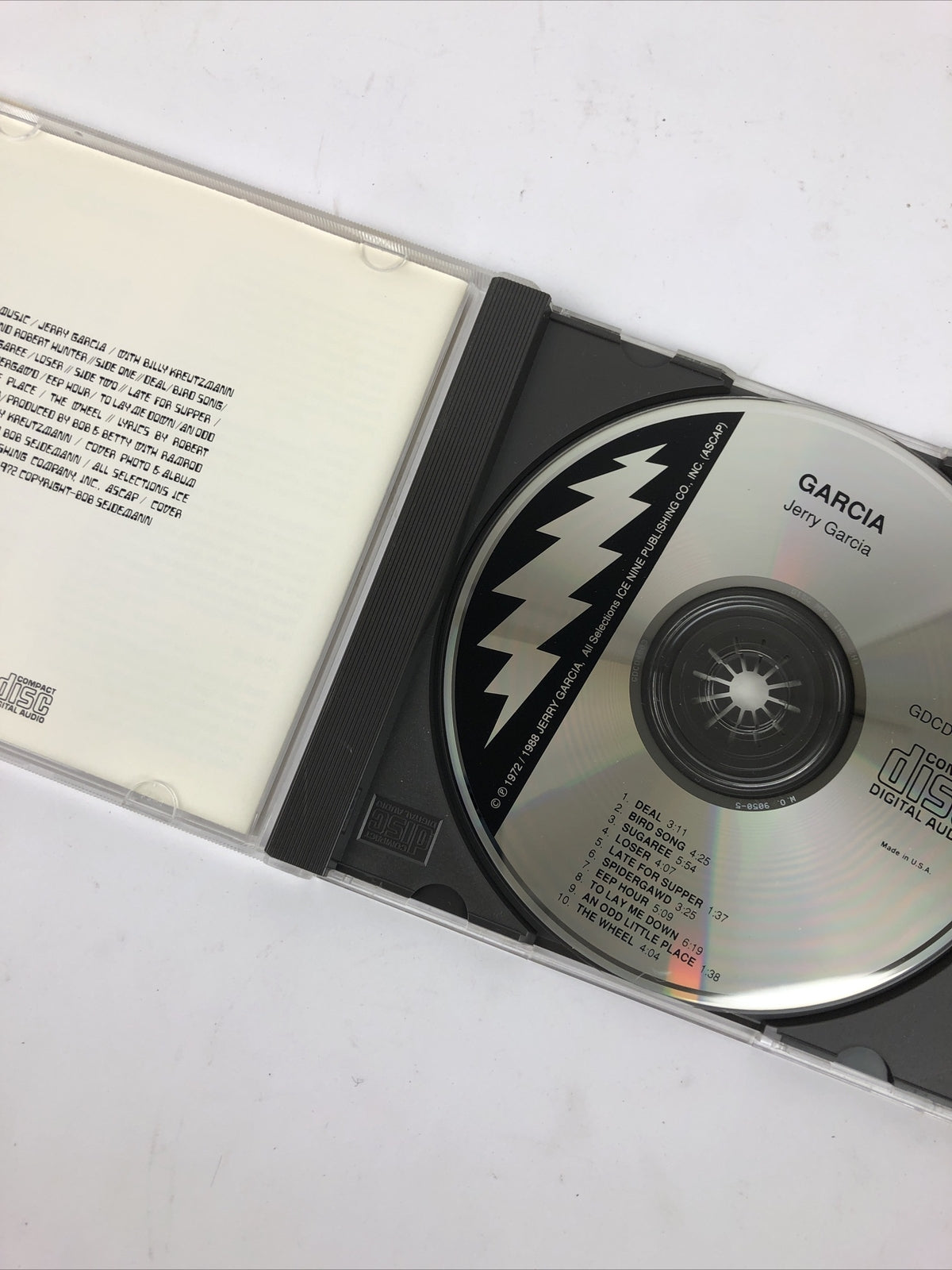 Garcia [Jerry Garcia solo] 1988 CD Grateful Dead. Mint Disc Guaranteed #7