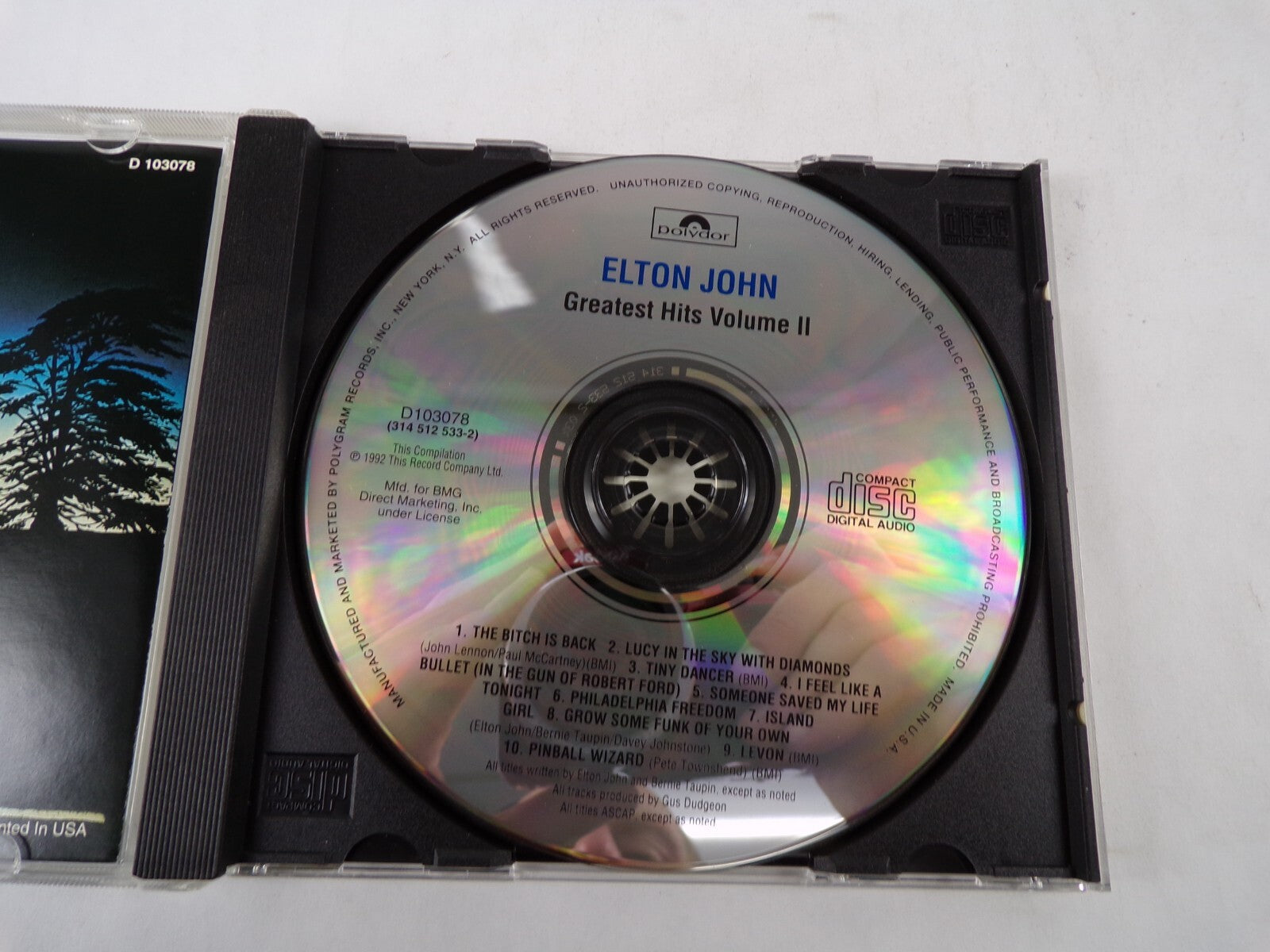 Elton johs Greatest Hits Volune ll The Bitch Is Back Pinball Wizard Levon CD#57