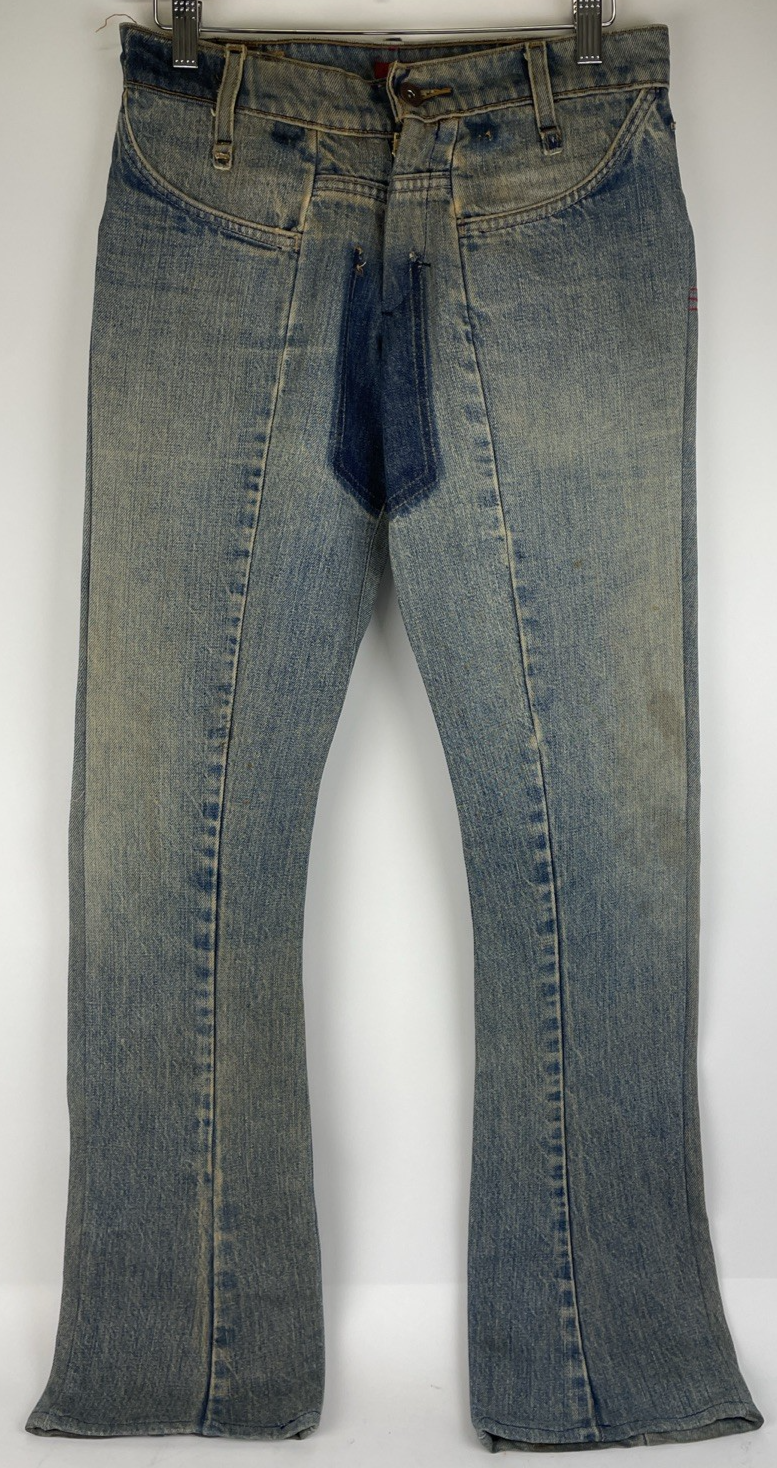 e label x Levis Reconstructed Denim Jeans 26 x 32 low Rise Designer Fashion Wear