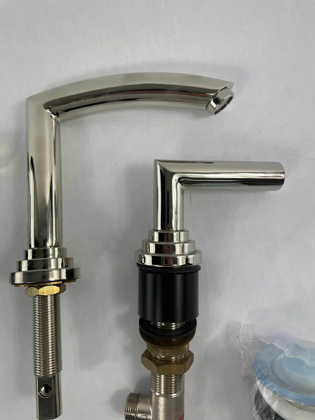 PCS Bath Bathroom Sink Widespread Lavatory Faucet with handles Polished Chrome