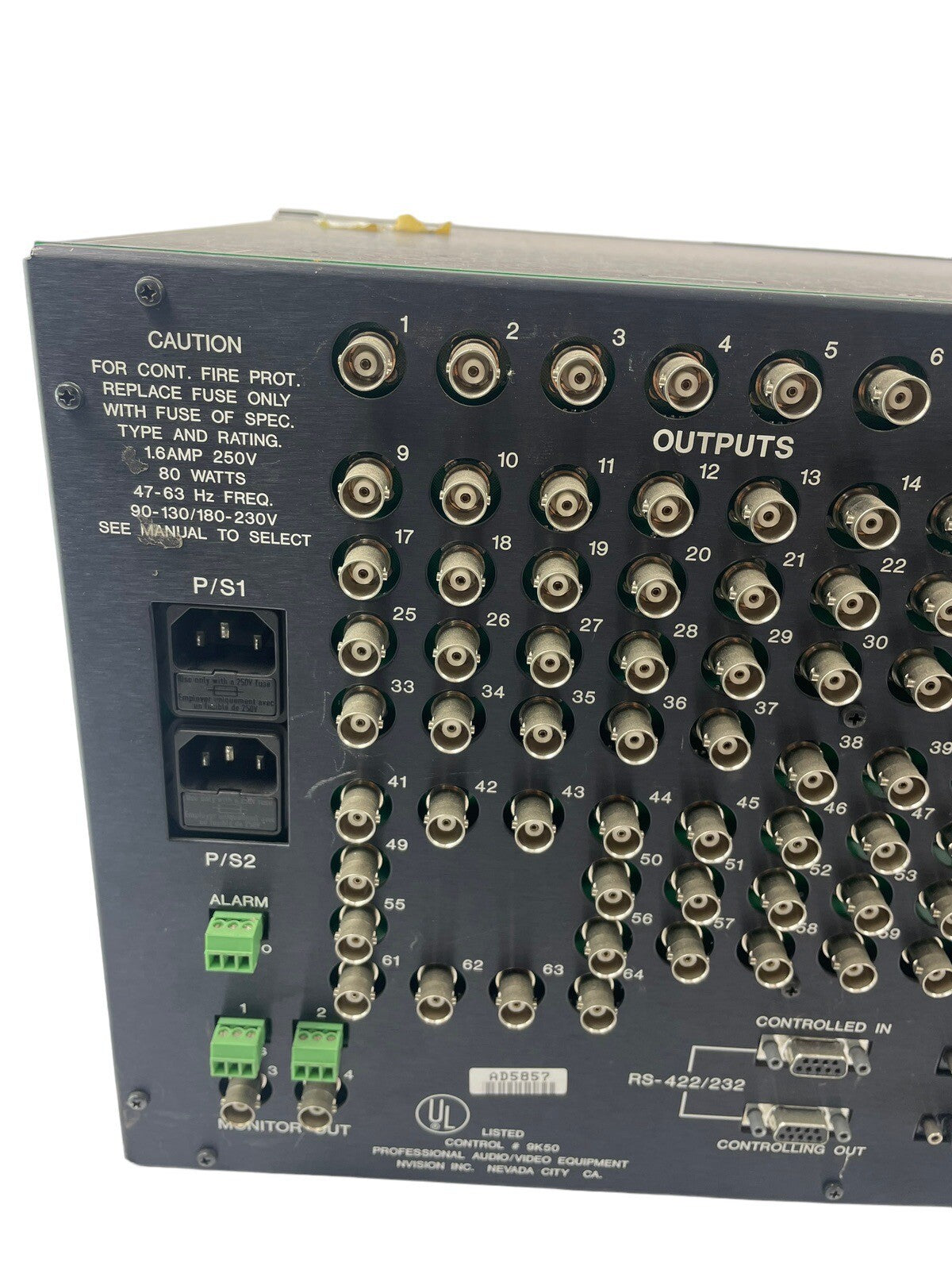 NVISION NV3064 SYSTEM VIDEO ROUTING SWITCHER FOR BROADCASTING EDITING