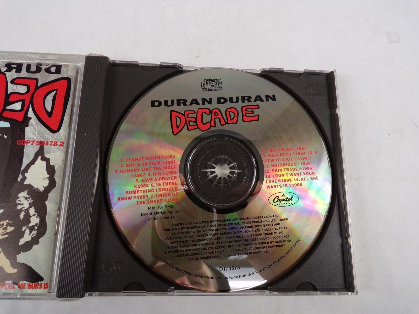Duran Duran Decade Planet Earth 1981 Girl On Film 1981 Rio 1982 CD#57
