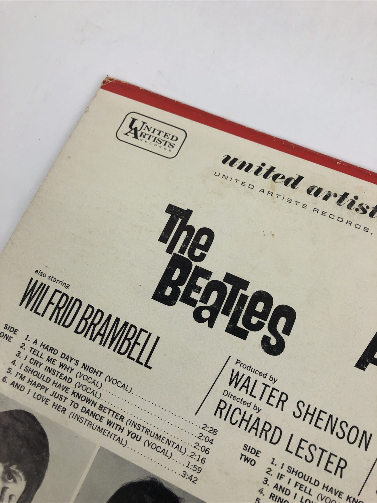THE BEATLES "A Hard Day's Night" United Artists #UAS 6366 (black label) LP