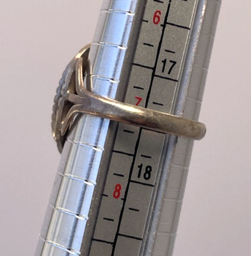 Vintage Navajo Native American Mother of Pearl 925 Sterling Silver Ring Size 6.5