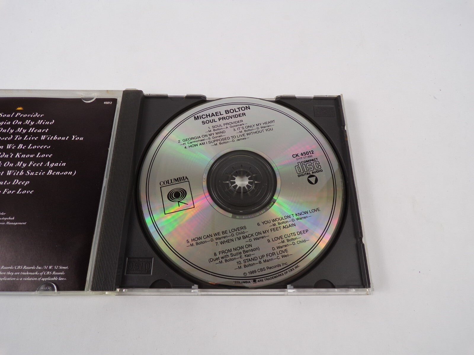 Michael Bolton Soul Provider Georgin On My Mind It's Only My Heart How Am CD#46