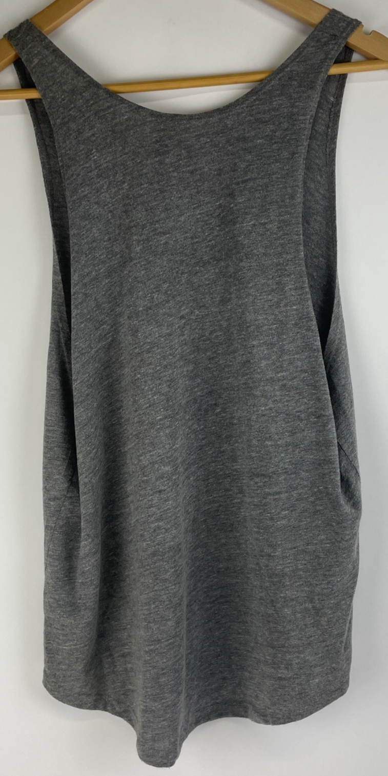 Brian Lichtenberg Designer Tank Top Shirt Grey Graphic Y2k size S Bling Gangster