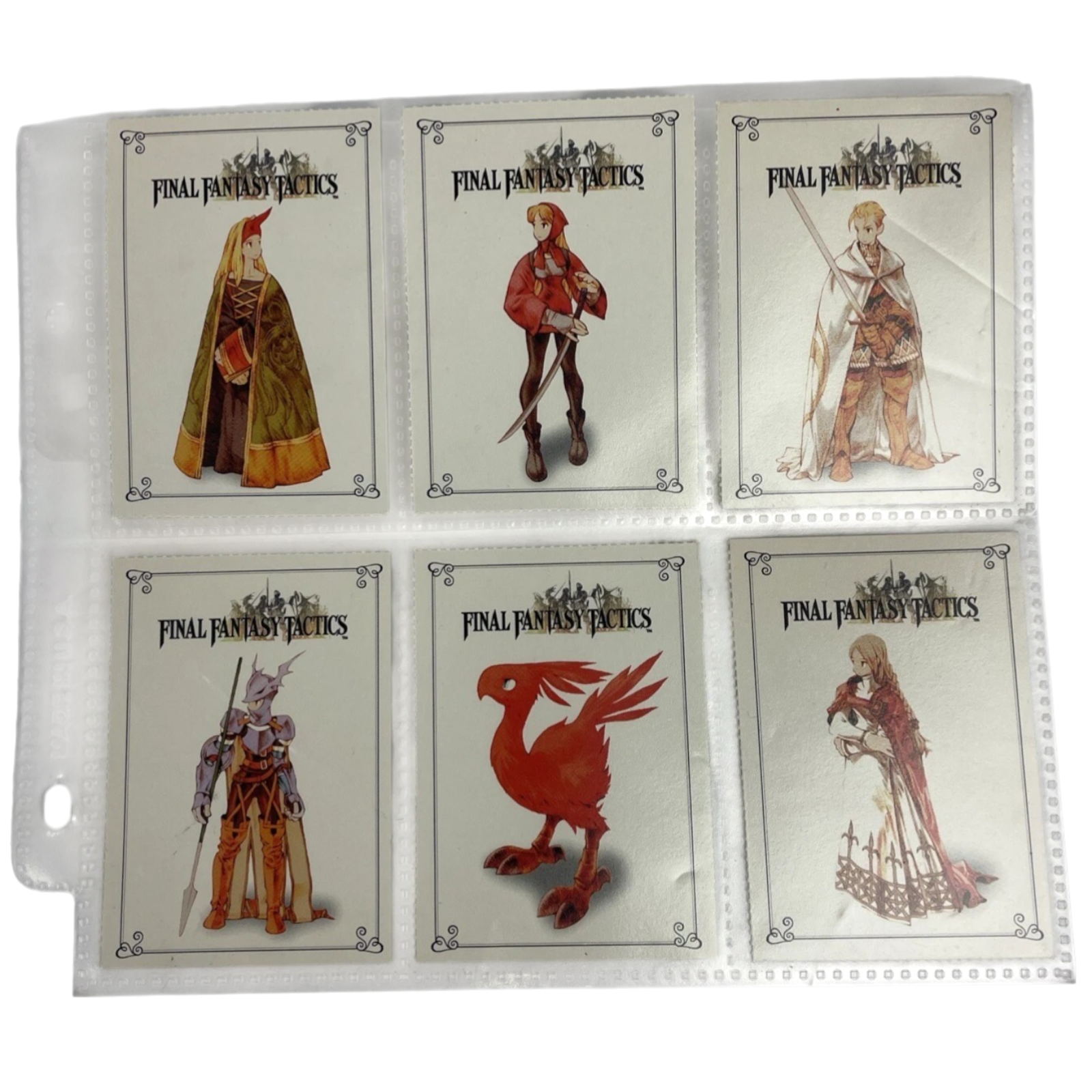 6 x Final Fantasy Tactics Playstation 1 EB Games Squaresoft Promo Trading Cards