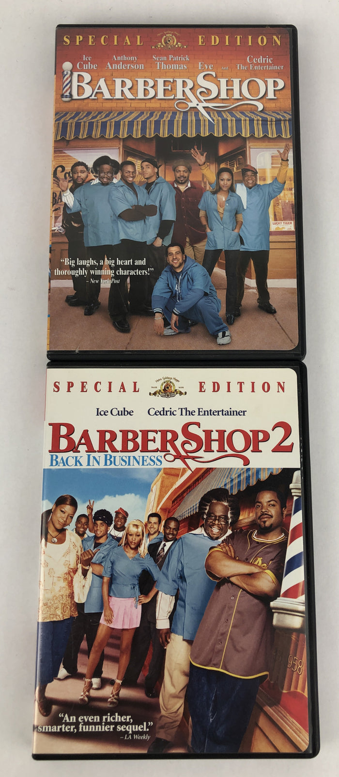 Barber Shop 1 & 2 LOT Back In Business DVD Movie Ice Cube Cedric The Entertainer