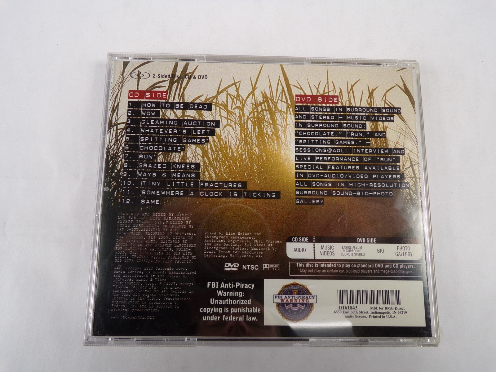 Snow Patrol Final Straw How To Be Dead Wow Gleaming Auction  CD#55