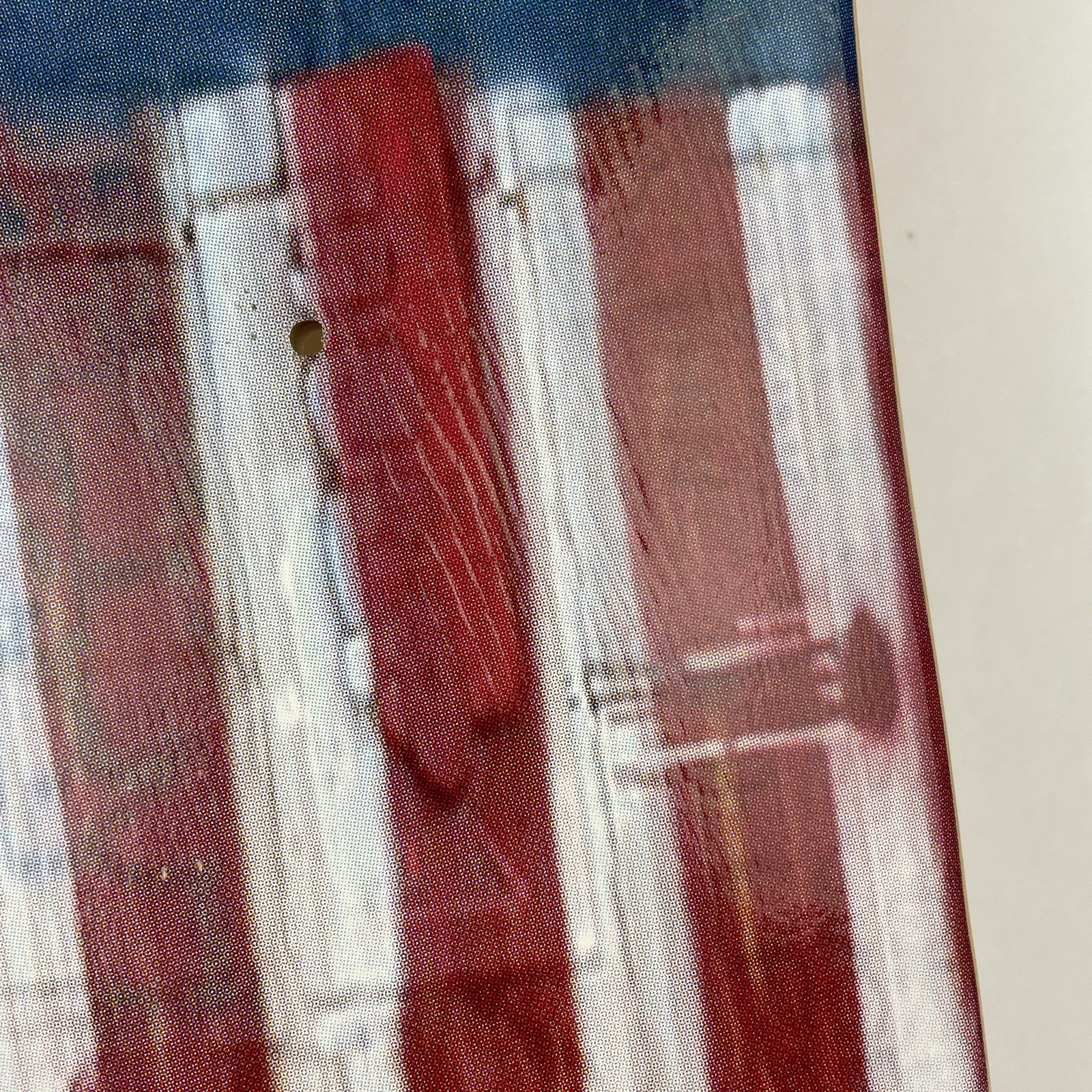 Dystopian American Flag Punk Rock Hunger & Peace Art Mini Skateboard Deck 7"