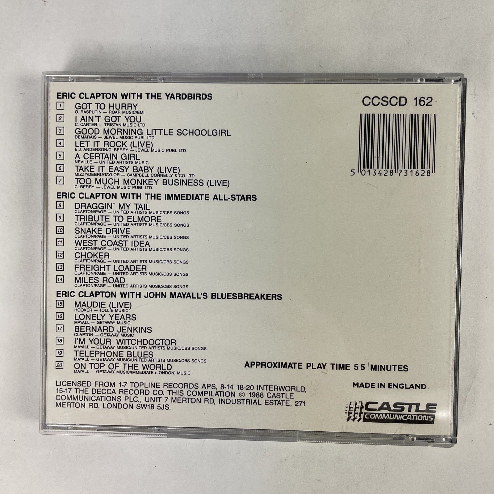 Eric Clapton - Early Collection CD  #17