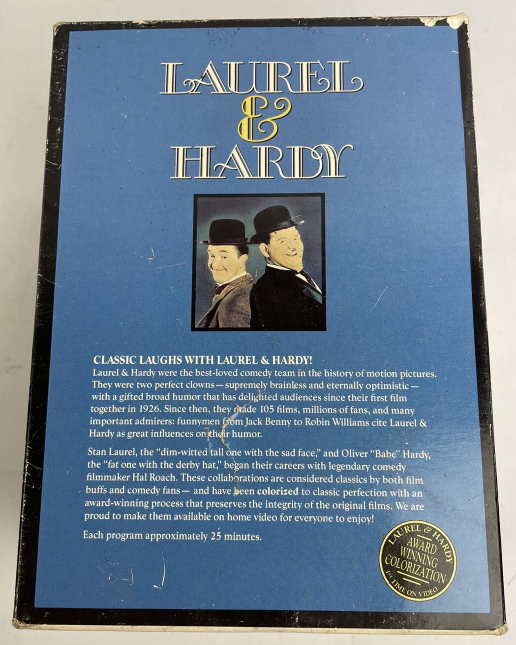 Laurel & Hardy VHS Box Set 1991 Comedy Award-Winning Colorization One is New