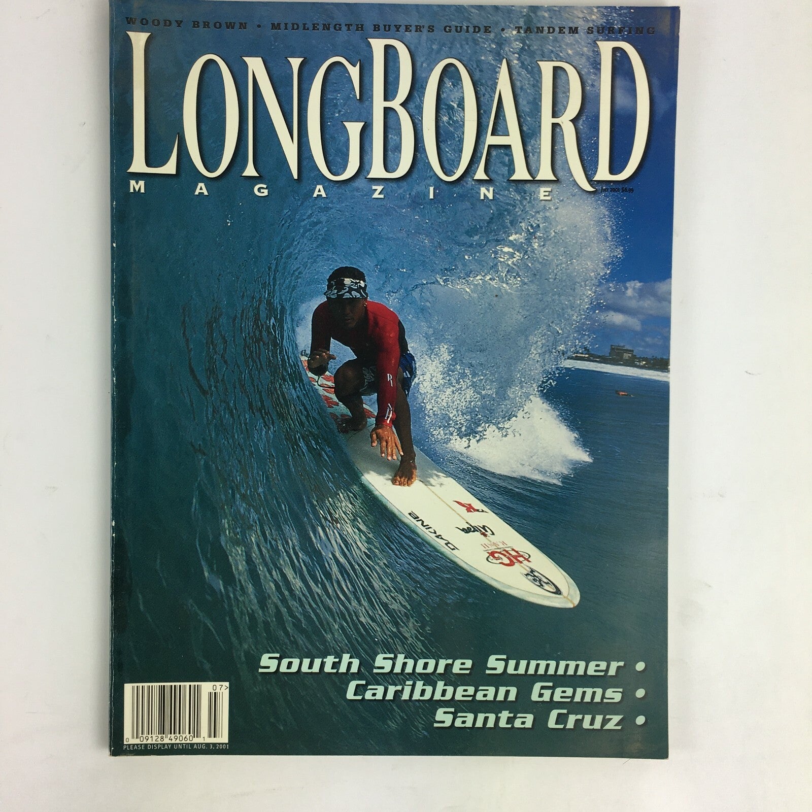 June 2001 LongBoard Magazine South Shore Summer Caribbean Gems Santa Cruz 