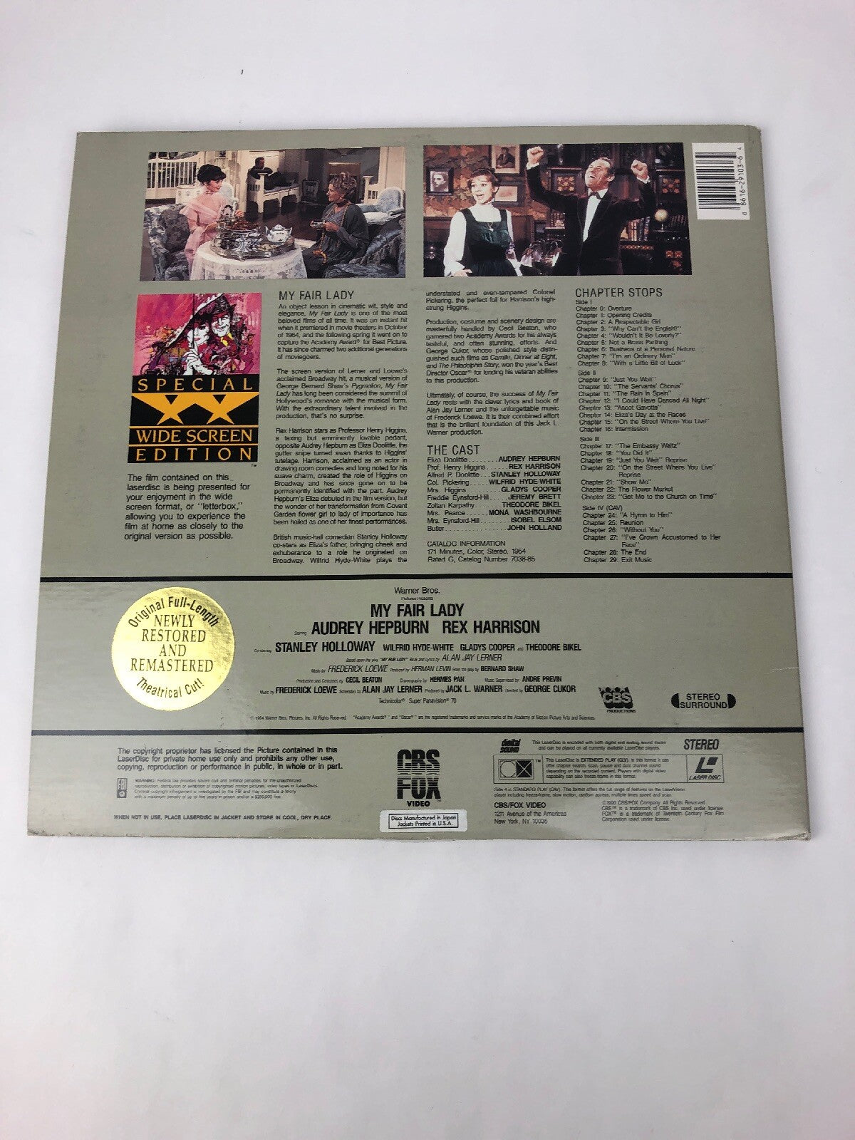 My Fair Lady Mint LASERDISC Extended Play Widescreen Edition Audrey Hepburn